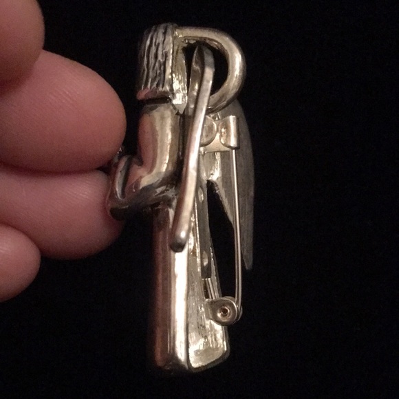 Jewelry - Vintage Silver Tone Angel Brooch Pin - Picture 8 of 10